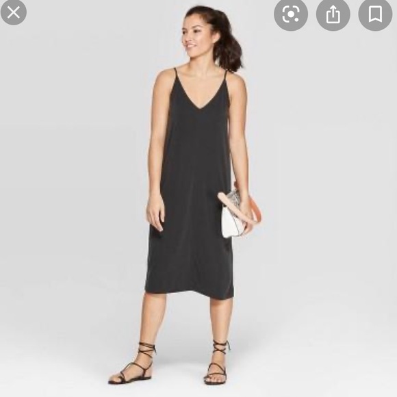 target black midi dress